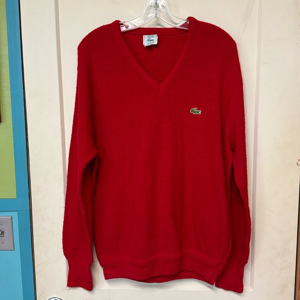 Vintage IZOD V Neck Red Sweater